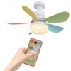 Ceiling Fan Light with Remote Light Bulb Fan Timing Wireless Fan 3 Gear Wind Speed 5 Blades for Living Room Bedroom