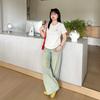 Fat mm age-reducing embroidered snake T-shirt women's summer new loose round neck short-sleeved top shirt 222130