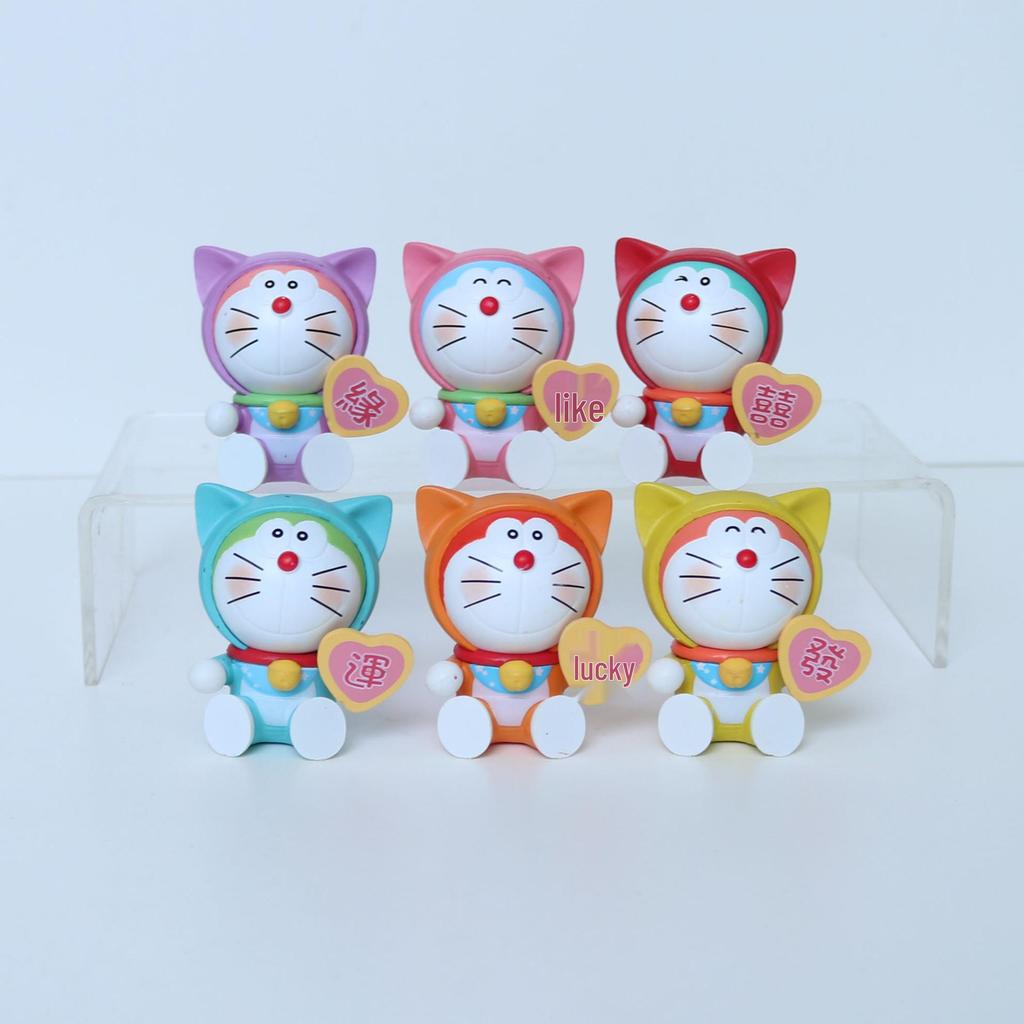 2 Styles Lucky Cat & Doraemon Figure Toy - Creative Gift Cartoon Model