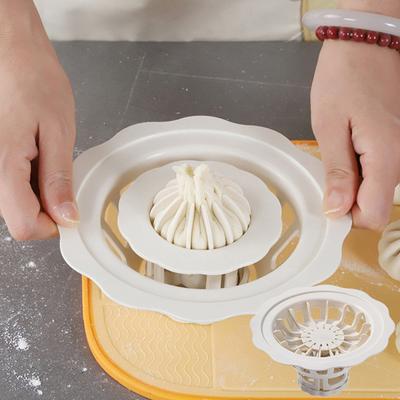 Flower Shaped Baozi Making Mold - Convenient DIY Kitchen Tool For Fast Easy Homemade Dumplings Bao Siu Mai Steamed Food Maker