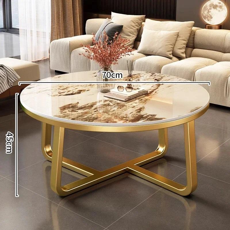 W2557 Kávový stolek z kamenné desky Minimálně moderní malý lehký luxusní čajový stolek kombinace byt