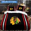 3PCS Blackhawks Printed Bedding Set For Bedroom dormitory,  Includes 1 Duvet Cover & 2 Pillowcases for All Seasons Home Decor Fan gifts