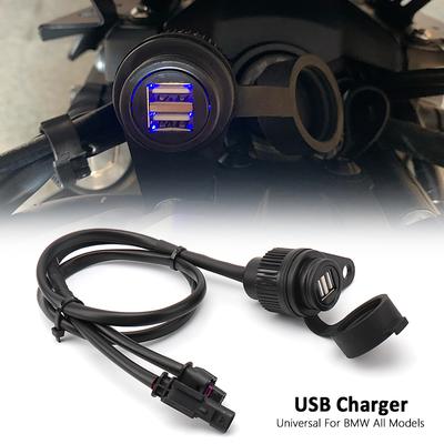 Motorcycle Waterproof USB Charger Adapter Dual USB Port Quick Charge For BMW R1200GS R1250GS Adventure R1200R R1250RT R1200RT