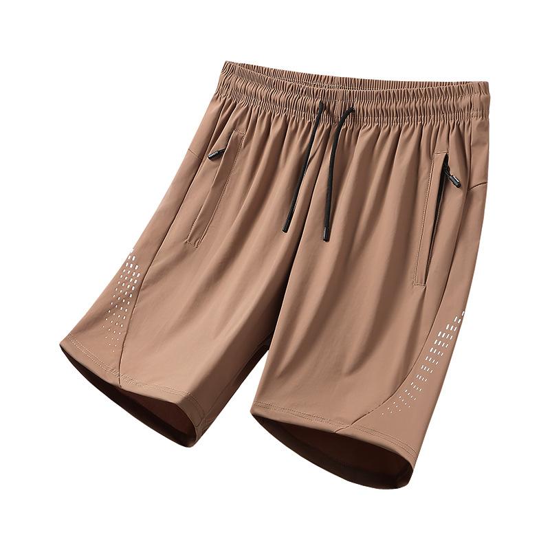 Thin Ice Silk Shorts for Men, Summer Loose Fit Plus Size Sports Casual Basketball Pants, Quick Drying Pants