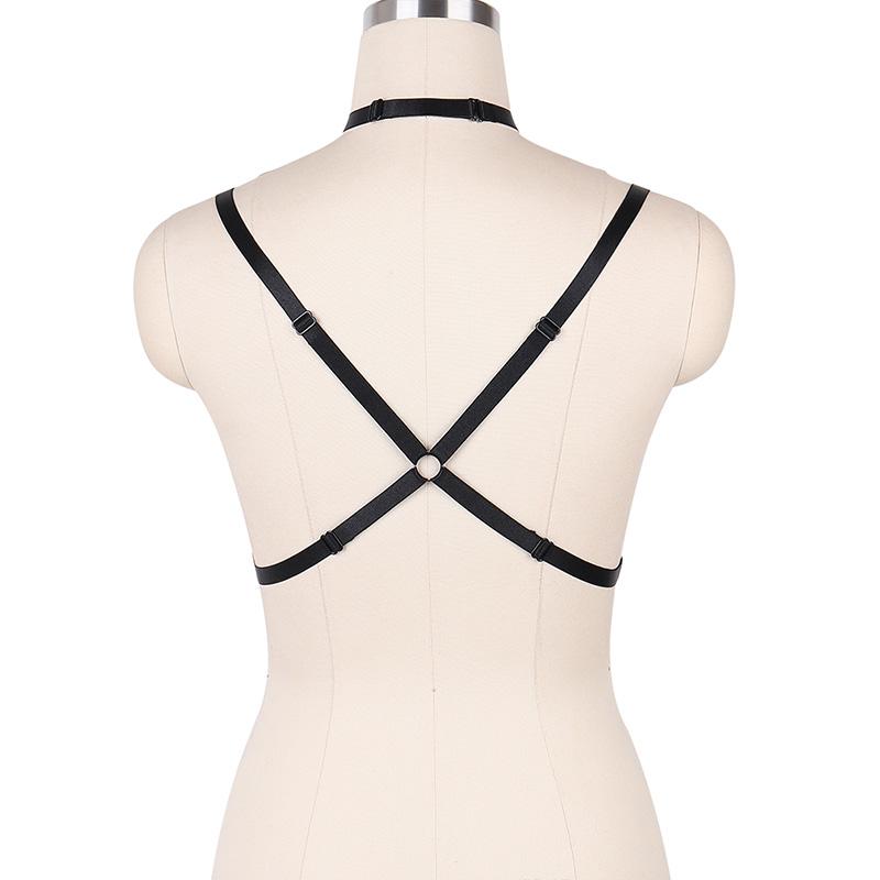 Bangdaerge Women Sexy Goth Lingerie Elastic Harness Bras O0198