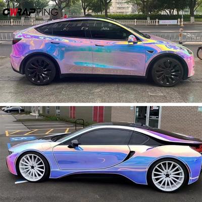 Car Sticker Chameleon Rainbow Laser Plating Vinyl Waterproof Film Auto Body Change Color Stickers for Motorcycle Car Accessories