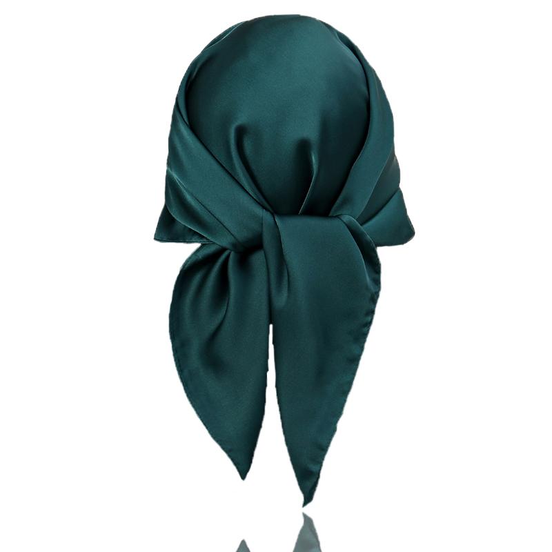 Luxury Silk feeling Scarf Women Satin Solid color Hijab RUNMEI Scarves Muslim Pareo Bandana Female Shawl Wrap Headband Foulard