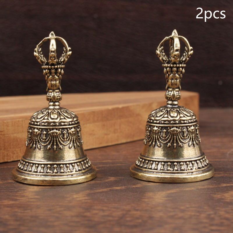 Messingglocke, Dämonenvertreibende Glocke, Auto-Windspiel, Tibetischer Stil Bronze-Glocke, Kreatives Geschenk, Zubehör für Heimdekoration