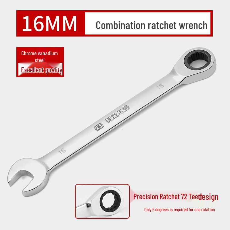Quick Ratchet Double End Wrench Set 13mm – Full Auto Repair Tool with 10 Wrench Sizes
