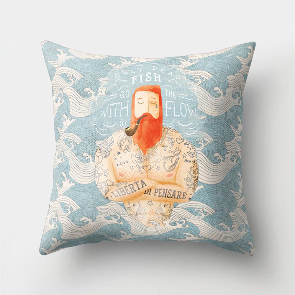 Office Pillow Creative Home Sofa Pillow Case Yiwu Pillow Cartoon Pattern