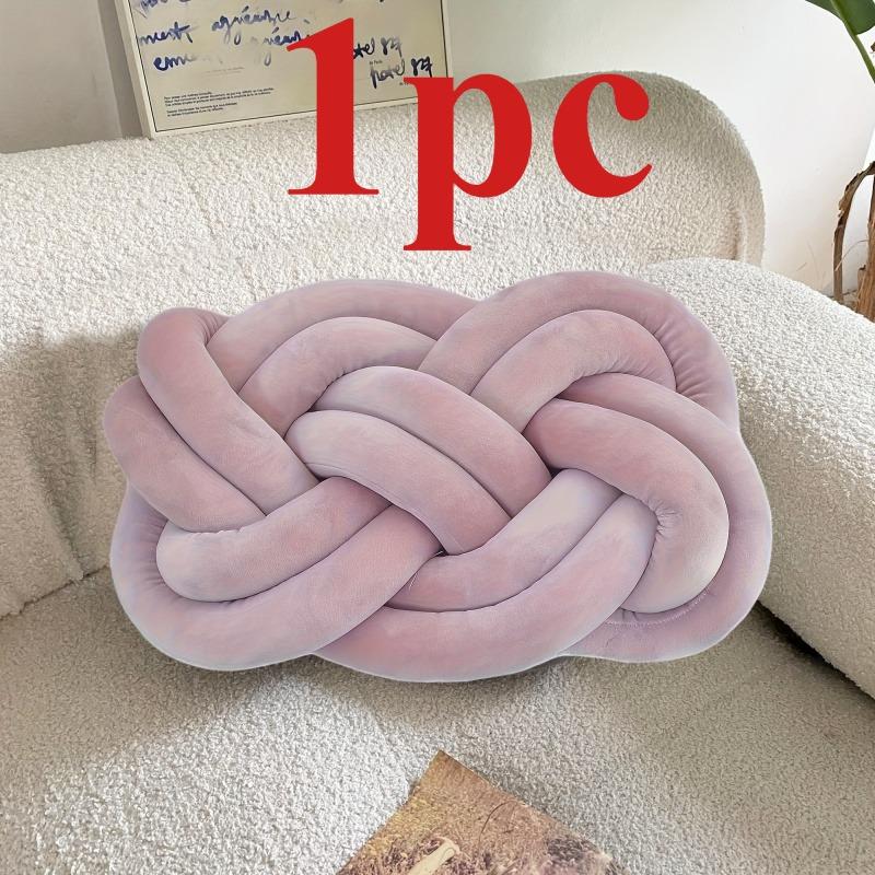 

Automobile decorative art striped woven knot pillow pad Cotton pillow pad modern plain color comfortable car decoration Artificial Plush&Four Seasons&Basic Function