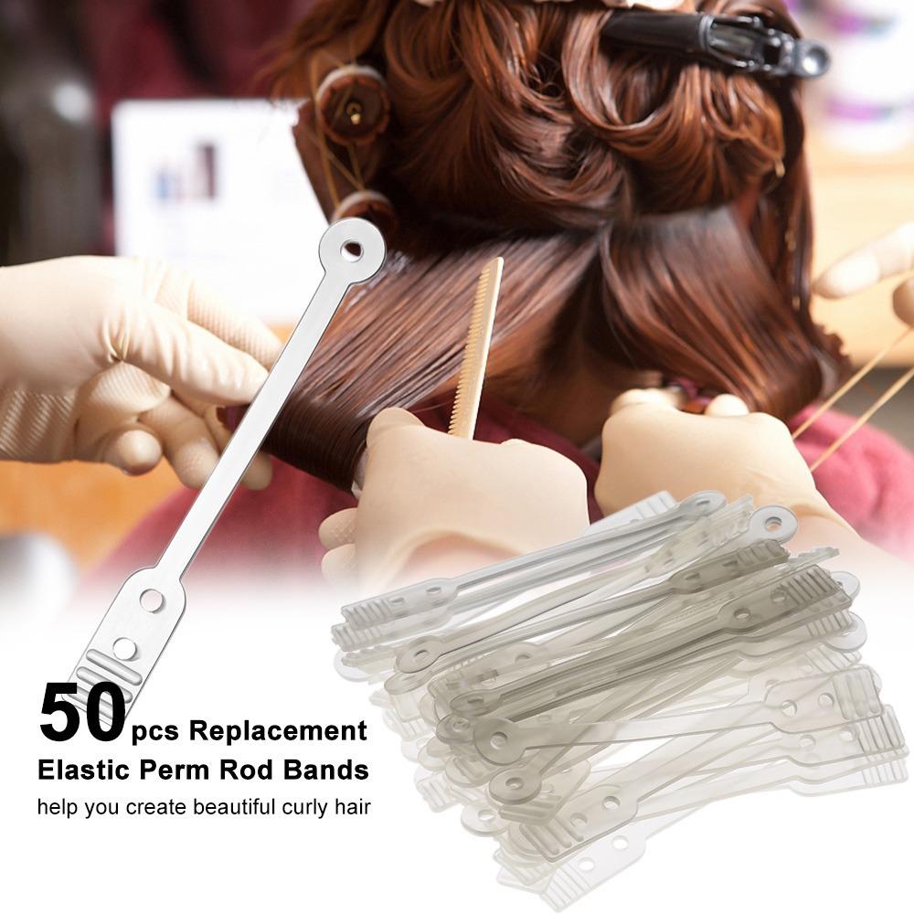

50pcs Professional Replacement Elastic Rubber Bands Perm Rod Replacement Bands Home Use