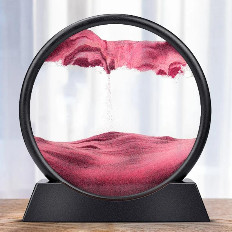 7 inch nisip mișcător Nisip Vedere Deep Sea Art Picture Clepsidra Afișare dinamică 3D Mișcare Nisip Pictură Home Office Decoration Cadouri