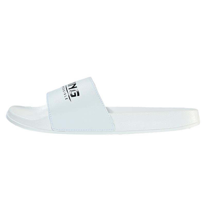 Li Ning Football Series Comfortable Fashion Shock Absorbing Non-Slip Wear-Resistant Slide Sandals Women Footwear White Black ASDR010-1