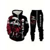Skeleton Skull 3D Print Hoodies Pants Sets Men's Women Sweatshirts Sweatpants Two Piece Suits Outdoor Tracksuit Man's Clothing