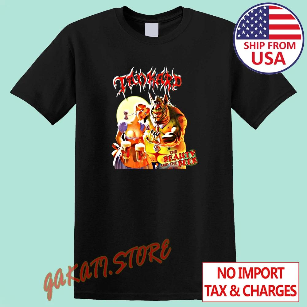 Tankard The Beauty And The Beer Men s Black Size S-5XL S