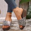 New Fashion Slope Heel Slippers Muffin Thick-bottomed High-heeled Sandals Open-toed Women's Slippers