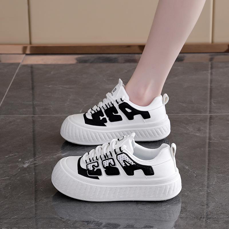 

Little white shoes female student 2025 spring new ins retro versatile leather sports and leisure board shoes XT-170 40