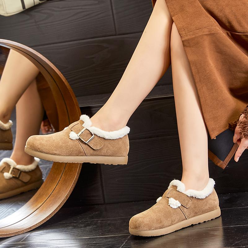 Flat-soled Plus Velvet Flat Shoes for Women Winter Women Sneakers Shoes Comfortable Fur Female Shoes for Women