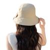 Premium sense bucket hat spring and summer hat women's thin sunshade sunscreen hat bow show face small quick drying sun hat