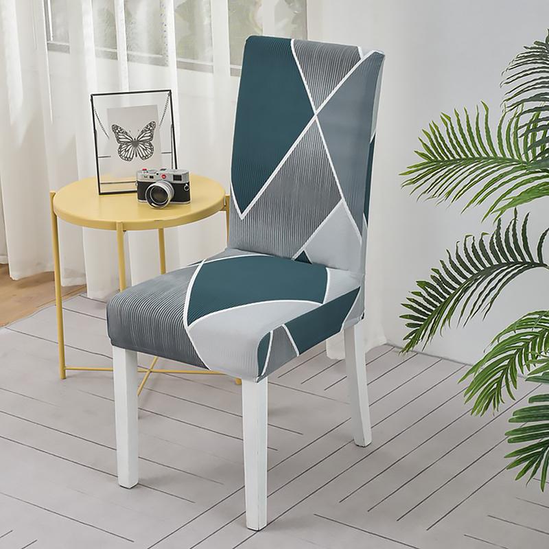 Dining Room Chair Covers Set, Stretch Printed Parsons Chair Slipcovers Spandex Removable Washable Kitchen Chair Protector Cover for Dining Room, Hotel