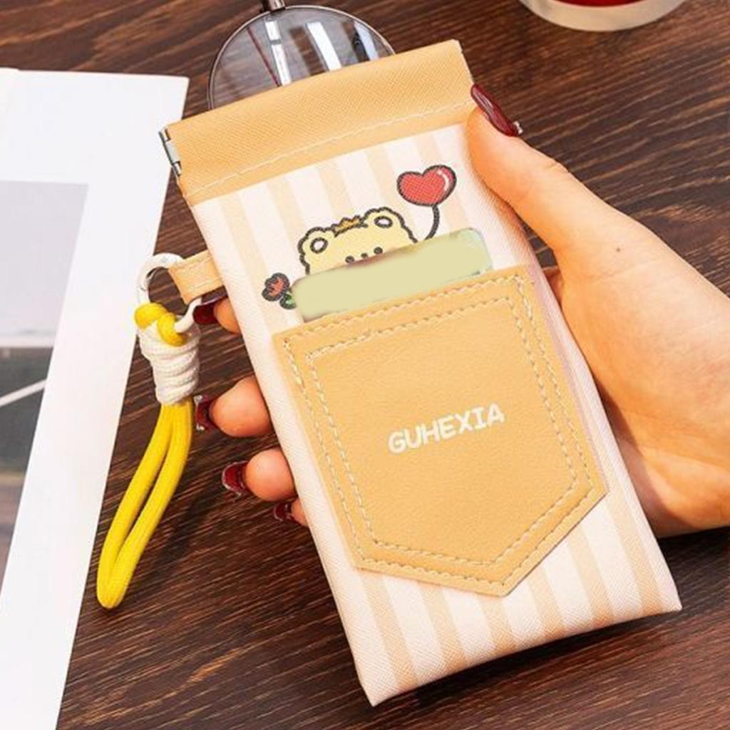 Short Short Wrist Strap Eyeglasses Case With Secure Closure Waterproof PU Leather Holder For Sunglasses And Glasses Accessories