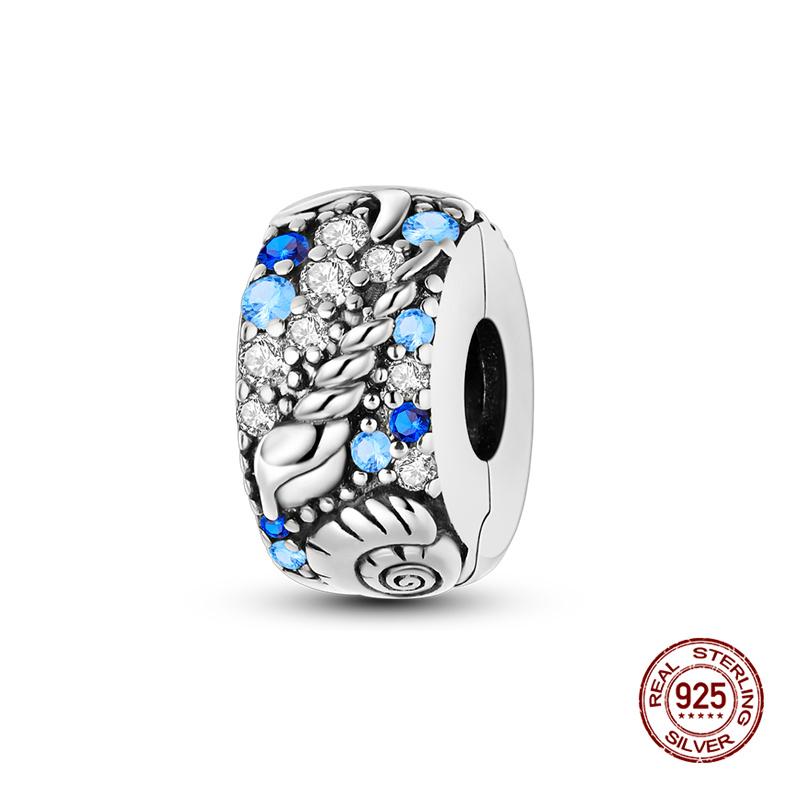 Original Charms Copper Paw Print Pave Fixing Clip Charms Beads Fit 3Mm Original Bracelet Women Diy Jewelry Gifts