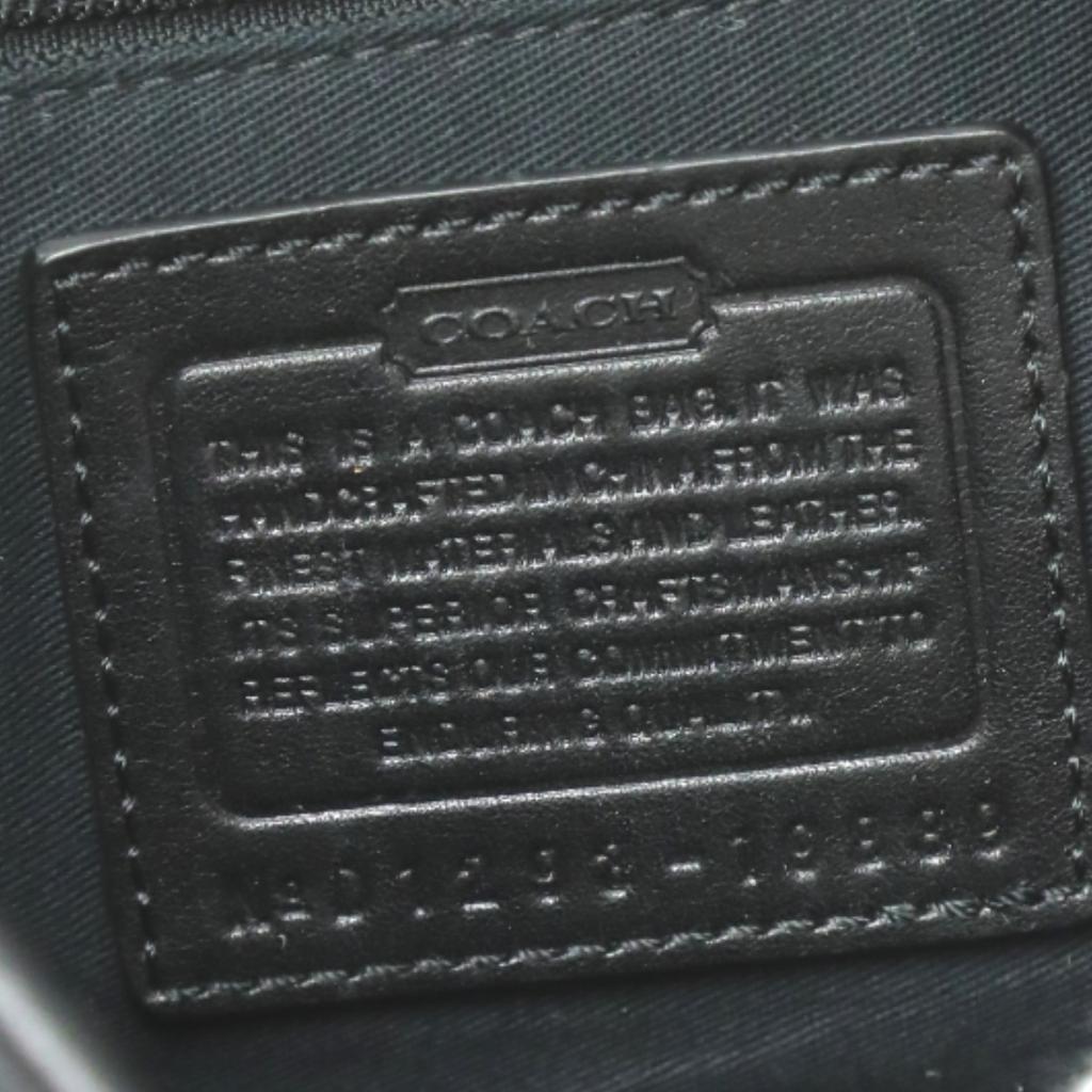 COACH Cafu Diagonal crossing Shoulder Bag leather black Women 19889 Used