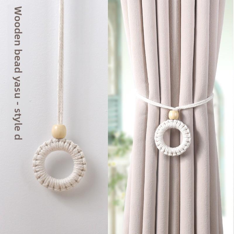 

Nordic minimalist curtain tiebacks, boho-chic homestay style. Securely hold sheer curtains, tidy & stylish, adds fresh vibes ONE SIZE FITS MOST&wood