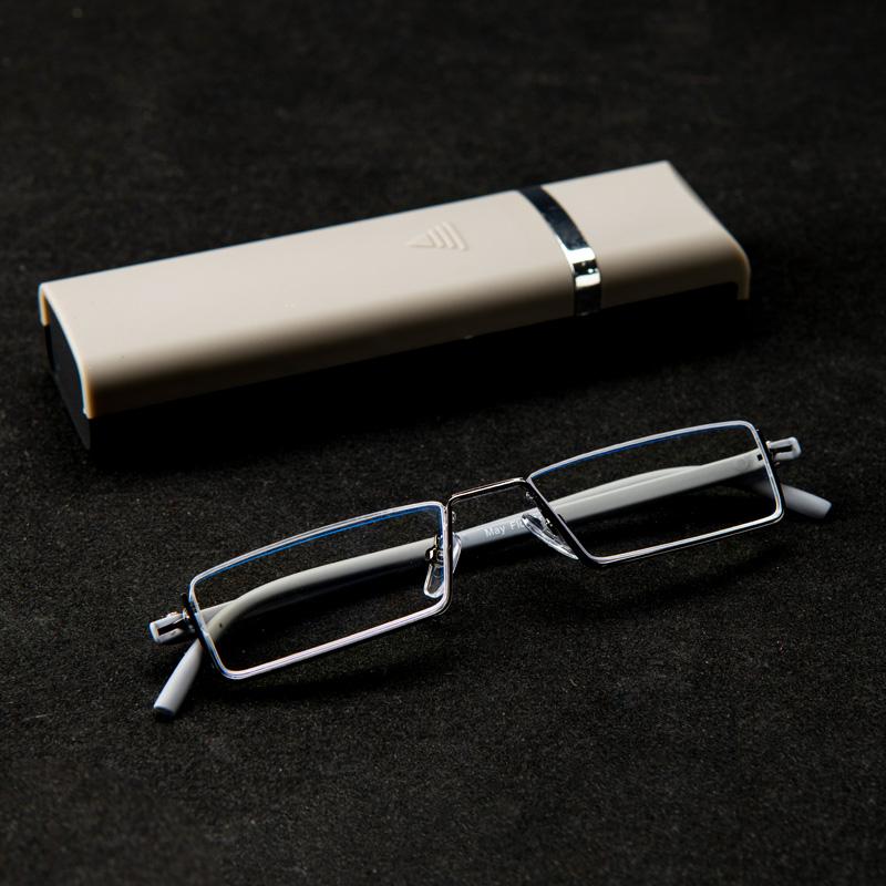 

Men s Half-frame Business Reading Glasses Anti-blue Light Anti-fatigue Metal Frame Presbyopia Glasses +1.0 To +4.0 1.25