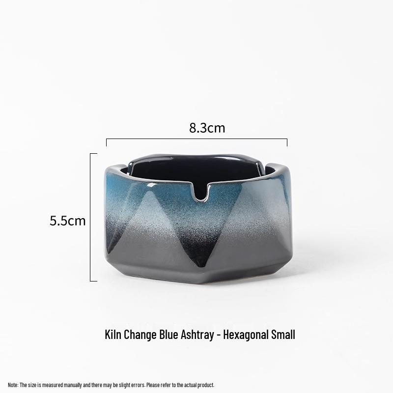 Large Ceramic Ashtray – Creative Retro Chinese Style for Living Room or Office