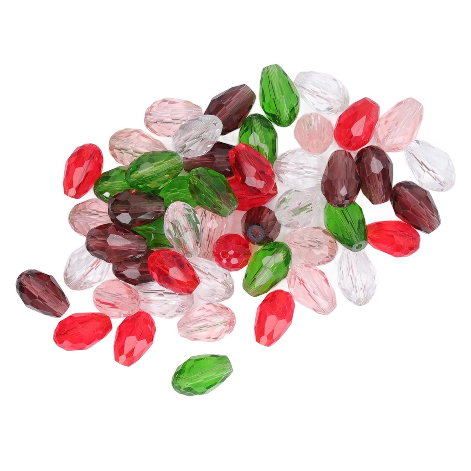 

50 шт. Хрустальные стеклянные бусины для рукоделия 12x8 мм Привлекательные декоративные бусины-разделители для ювелирных изделий в форме капли росы