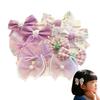 Fashionable and Cute Ribbon Hair Bands for Kids, Purple, for Girls, No Need To Tie Hair, 10-pack