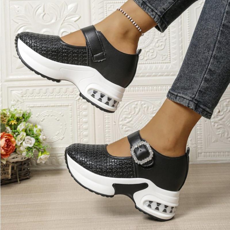 Women's Sneakers Breathable Casual Platform Shoes Comfortable  Vulcanized Shoes Lightweight Wedges Slip on Zapatillas