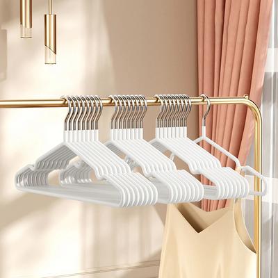 10pcs Non-Slip Coated Metal Suit Coat Hangers Heavy Duty Clothes Hangers Metal Shirt Jacket Hanger with Round Notches for Dress