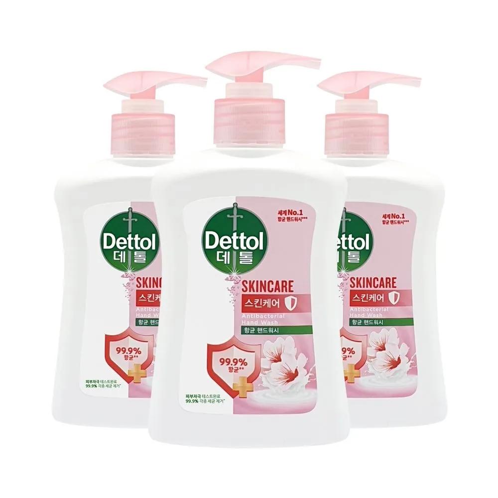 Dettol Antibacterial Hand Wash Skincare Container 250ml x 3 Hand Wash Liquid Soap Hand Cleaner