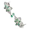 Rhodium-Plated American Diamond Studded Floral & Paisley Shaped Necklace With Earrings Jewellery Set For Girls and Women