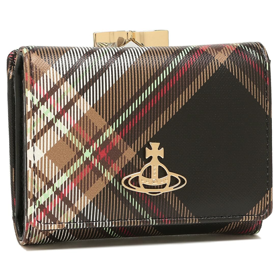 

Vivienne Westwood Clasp Brown and 51010018U S001K D101 Tri-fold Wallet, Derby, Closure, Black, Women s, [Used]