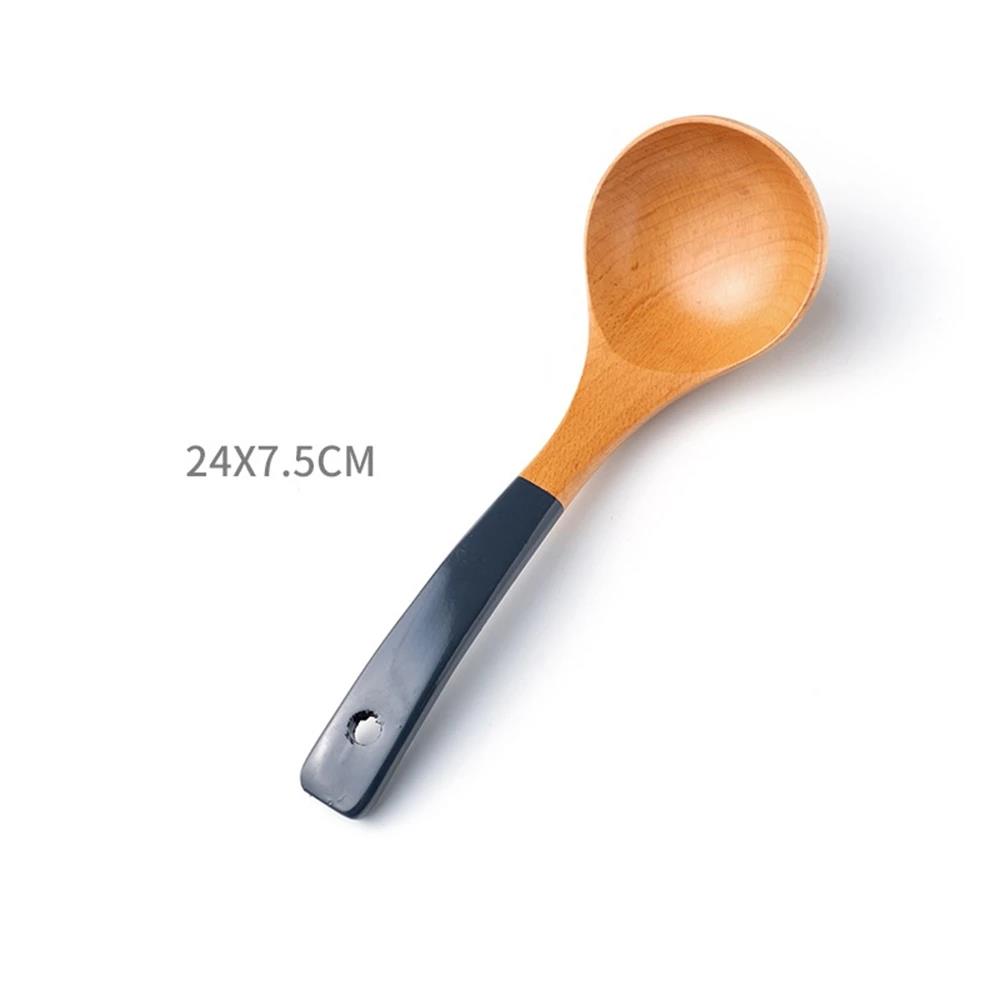 Multi Function Non Stick Wooden Turners Ladle Household Non-slip Stir-fry Utensils for Kitchen Long Handled Eco Cooking Gadgets
