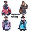 Kimono Cosplay Japanese Costume Stage Performance Outfit Girls Multiple Colors