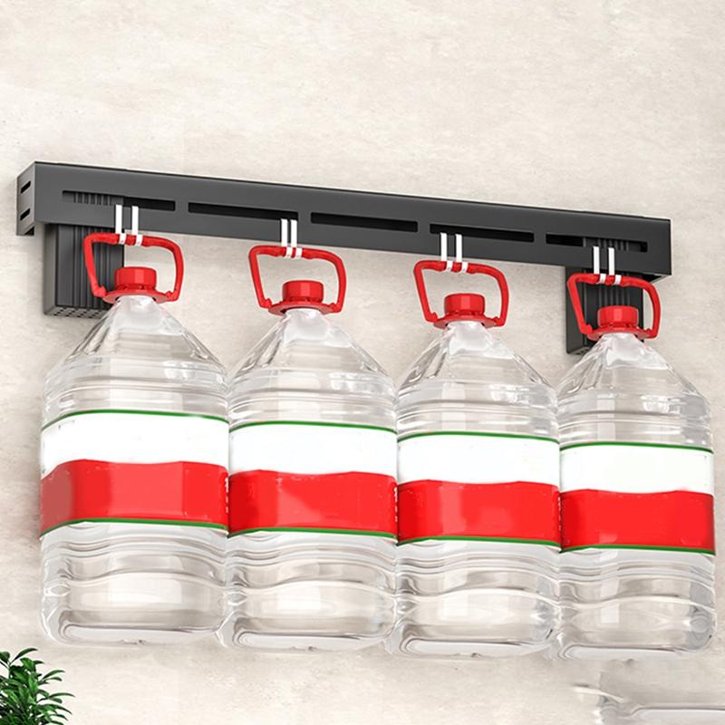 Wall Mounted Knife Holder Stainless Steel Shelf Kitchen Nail-Free Storage Rack Cutlery With Hook Kitchen Cabinet Organizer