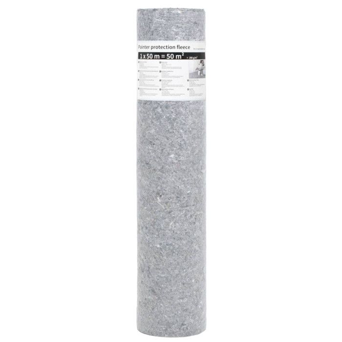 VidaXL Protective Tarp for Painting 50 M 280 G/m² Grey 142698
