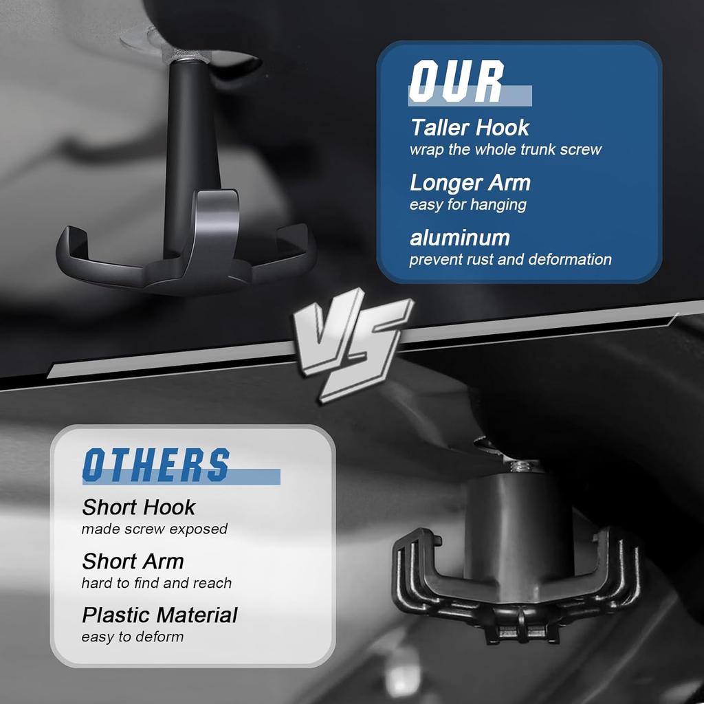 Tesla Model 3 Trunk Grocery Bag Hook Aluminum Trunk Hook for Tesla Model 3 Highland Accessories 2025-2018
