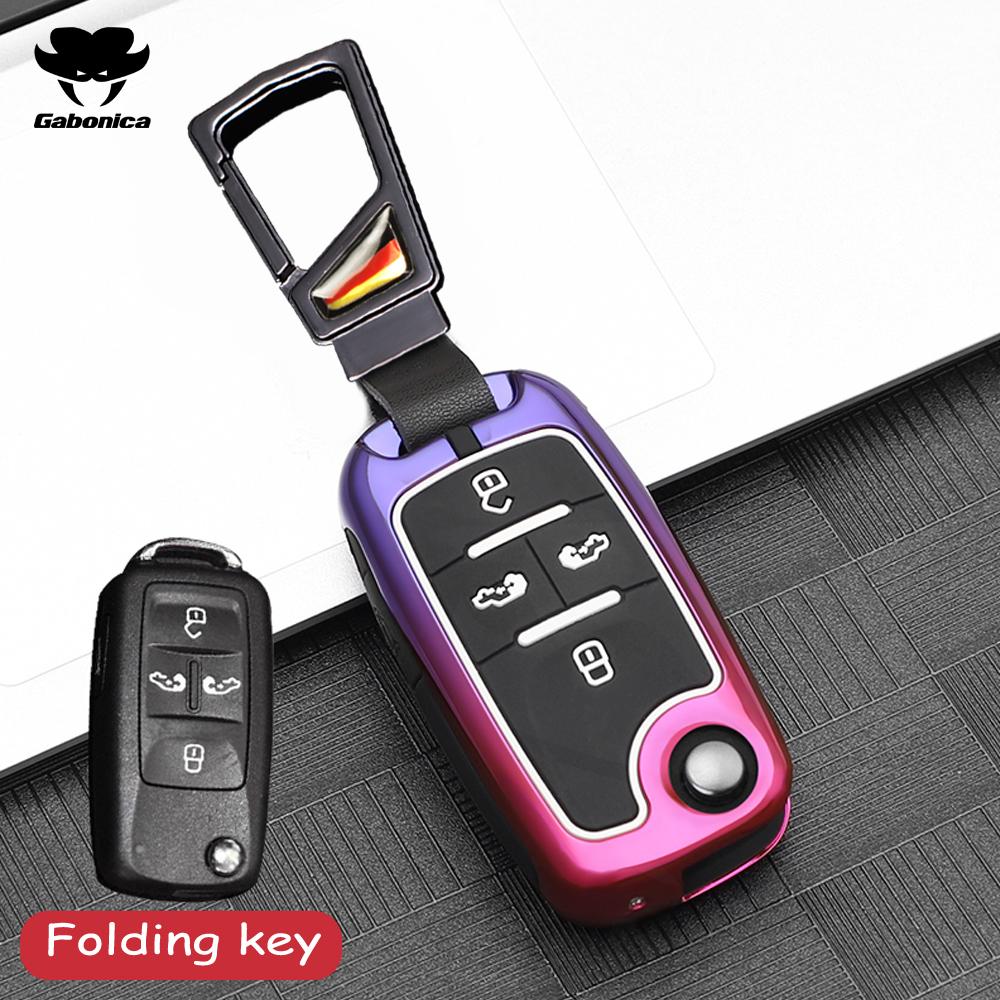 Zinc Alloy Car Key Case Full Cover Shell For VW Volkswagen Sharan Crafter Multivan for Seat for Seat Alhambra Remote Key Shell