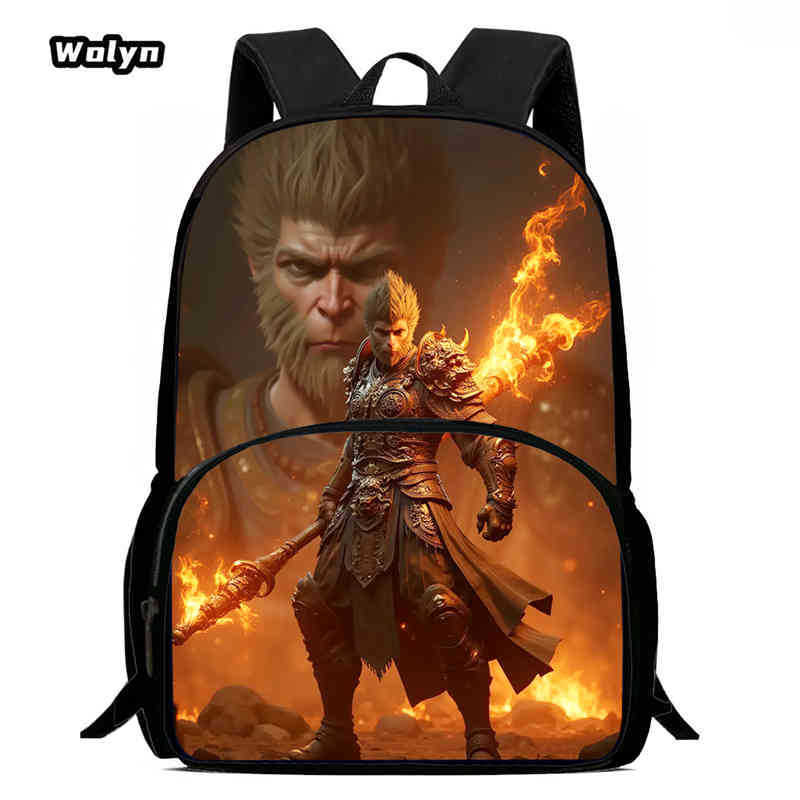Wukong Черный Миф Wukong Игра Анимация Рюкзак Студенческая Школьная Сумка Компьютерная Сумка standard