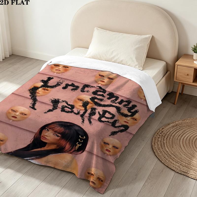Melanie Martinez Print Flannel Blanket, High quality Comfortable for All Seasons, Home Decor, Warmth and Comfort, Perfect for Christmas Gifts