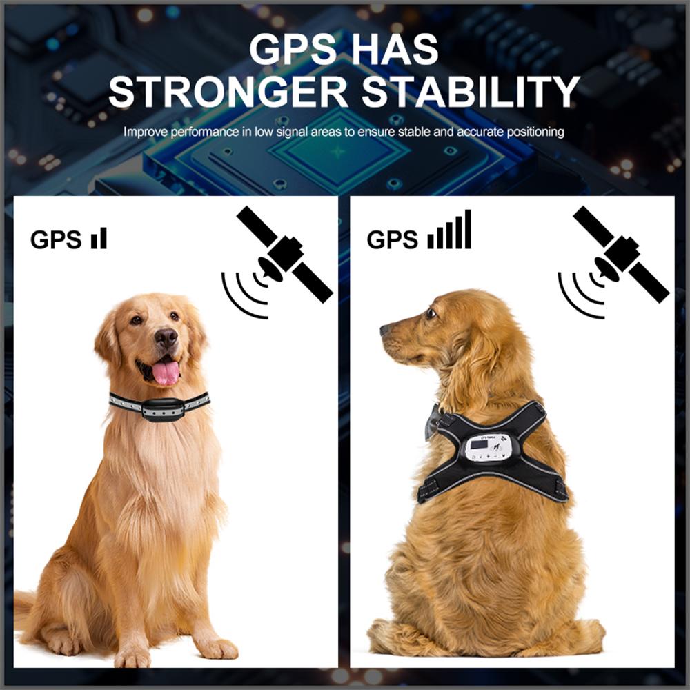 GPS Drahtloser Hundezaun Elektrischer Verstellbarer Hundewestenzaun mit 3 Trainingsmodi Wiederaufladbares Haustier