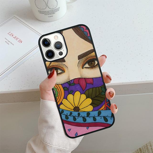 Muslim Islamic Eyes Arabic Hijab Girl Phone Case For iPhone 17 Air 13 12 Cover For Apple 14 15 16 Pro Max Plus SE