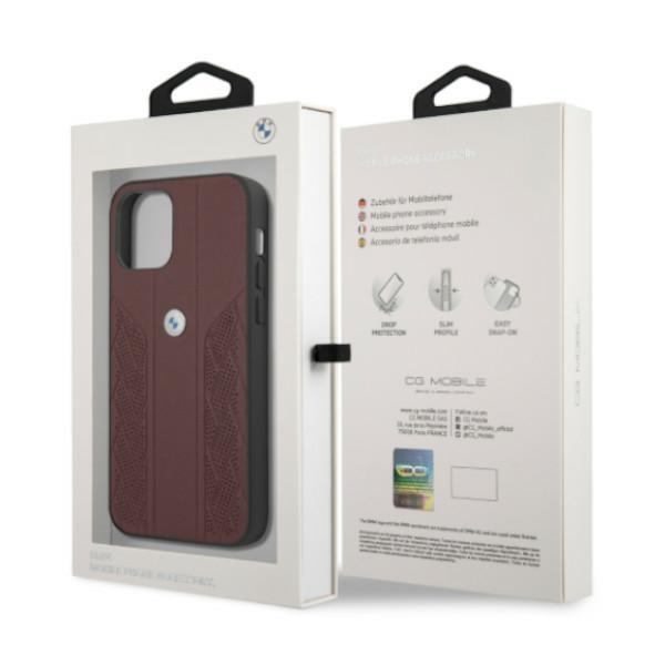 Bmw Case Bmhcp12Mrsppr Iphone 12/12 Pro6,1 Red Hardcase Leather Curve Perforate
