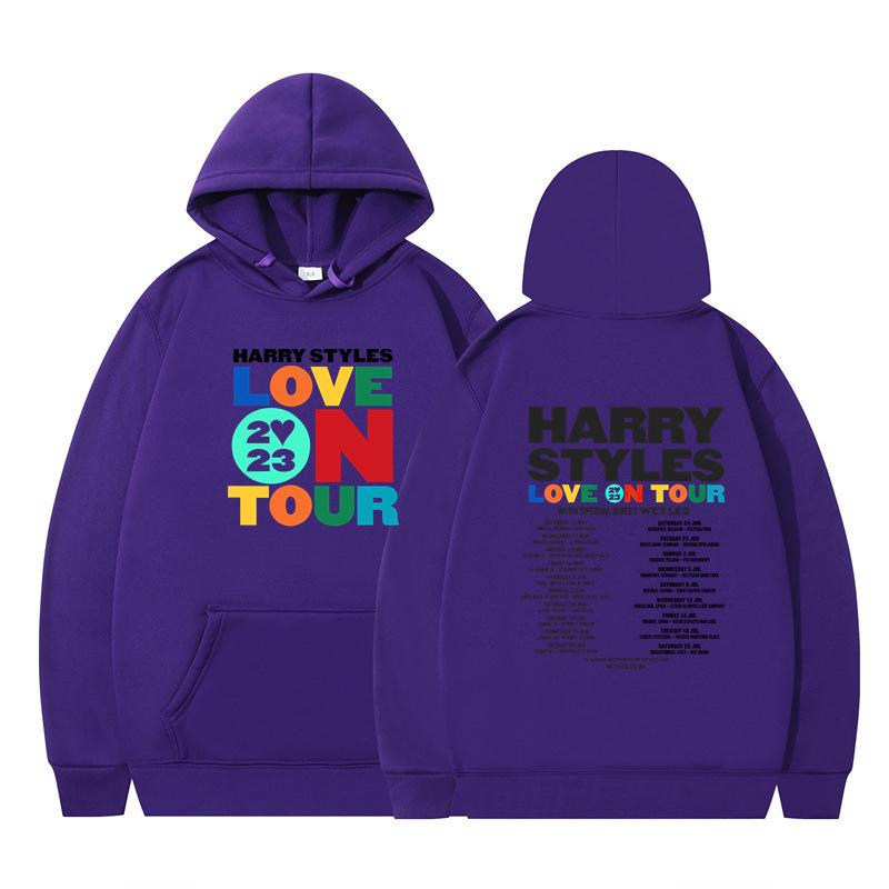 SS26 New Arrivals: Harry Styles Print Unisex Loose Casual Fleece-Lined Hoodie